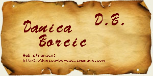 Danica Borčić vizit kartica